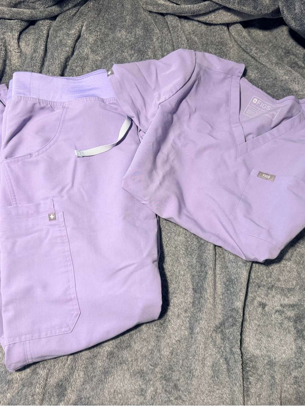 Figs Lavender Scrub Set (Top & Bottoms)